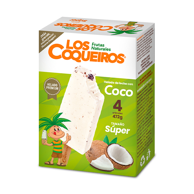 Helado Coco Los Coquerios X4