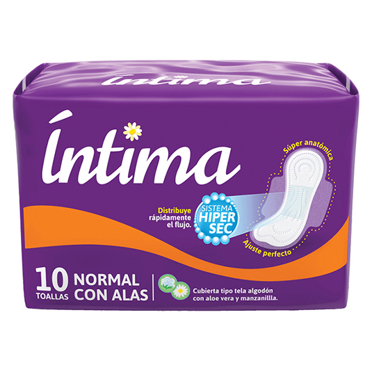 Toallas Femeninas Intima Normal Con Alas X10