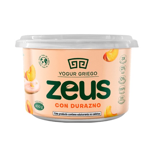 Yogurt Griego Zeus Durazno 400 Gr