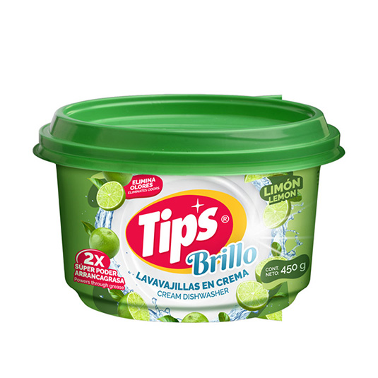 Lavavajillas Tips Crema Limón 450 Gr.