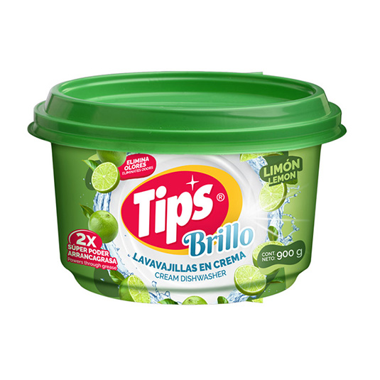 Lavavajillas Tips Crema Limón 900 Gr.