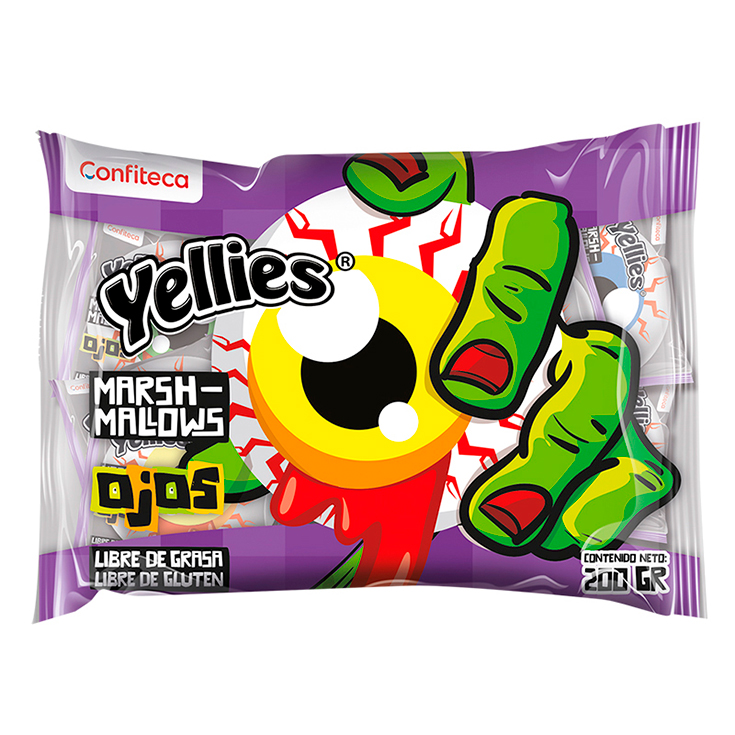 Marshmallows Ojos Rellenos Yellies 200GR Marshmallows Ojos Rellenos Yellies 200GR