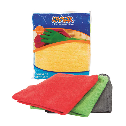 Paño Master Brill Microfibra Automotriz X 3 Un