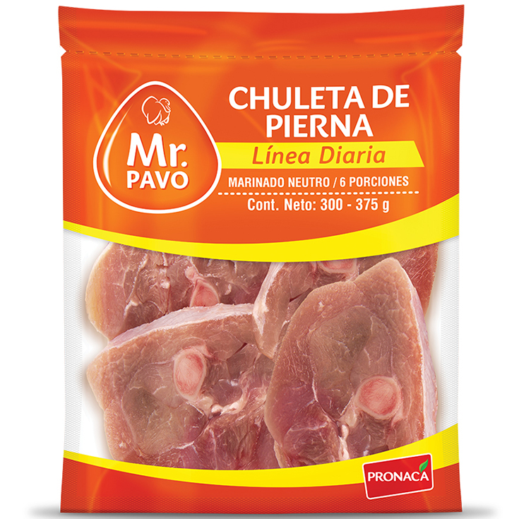 Mr. Pavo Chuletas De Pierna Linea Diaria Funda 300 - 375 Gr.