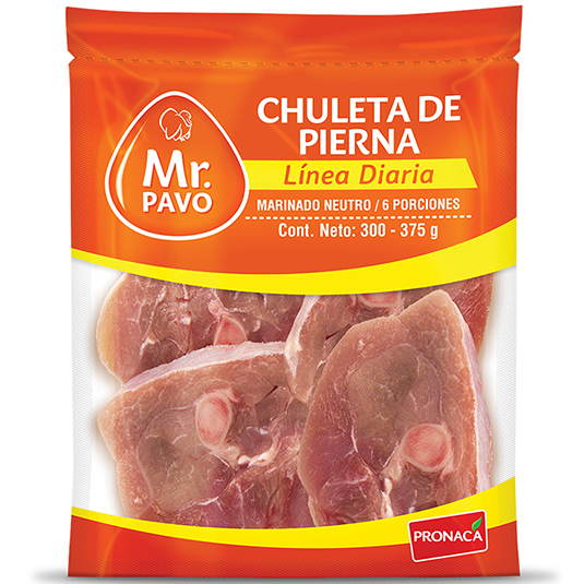 Mr. Pavo Chuletas De Pierna Linea Diaria Funda 300 - 375 Gr.