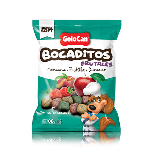 Bocaditos Para Perro Golocan (Manzana/Frutilla/Durazno) 100