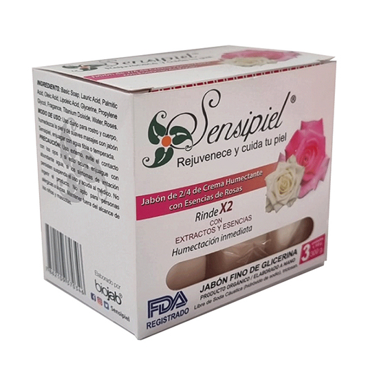 Jabon Sensipiel Crema Humectante Con Esencias De Rosas Tripa Jabon Sensipiel Crema Humectante Con Esencias De Rosas Tripa