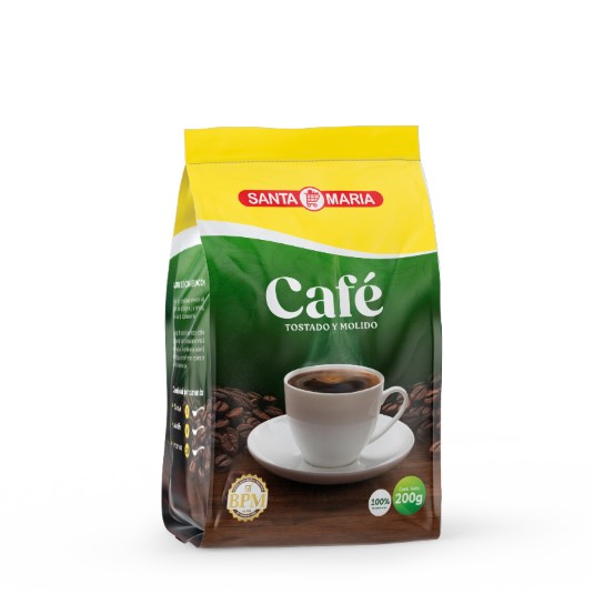 Café Tostado Y Molido Clásico Santa María 200Gr
