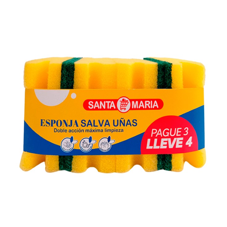 Esponja Salva Uñas Mixta Santa Maria Pague 3 Lleve 4
