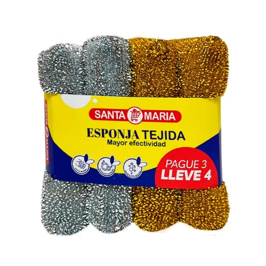 Esponja Tejida Teflon Santa Maria Pague 3 Lleve 4