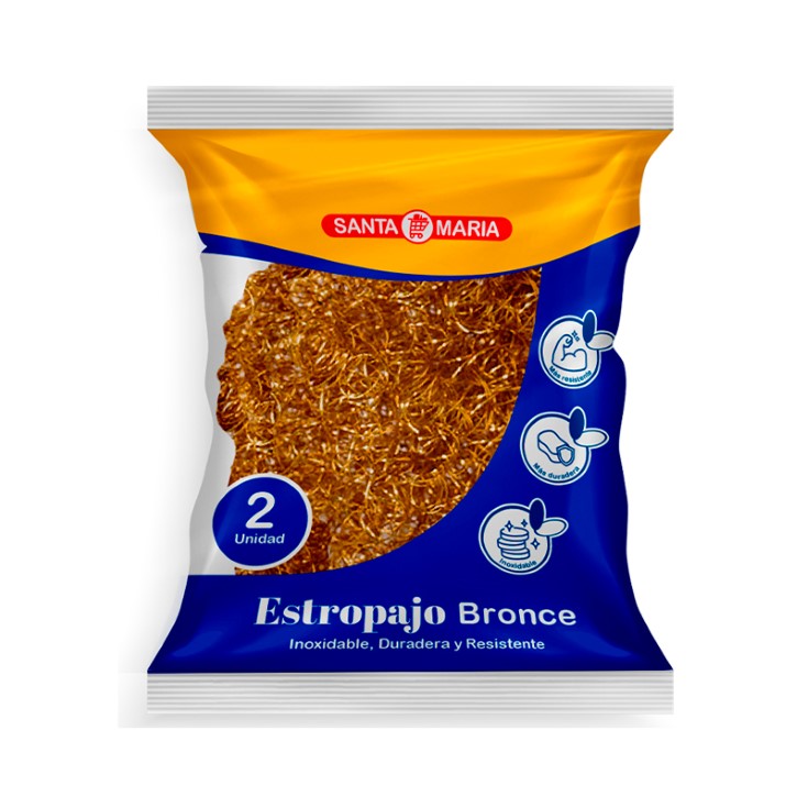 Estropajo Bronce X2 Precio Especial Santa Maria 15 Gr