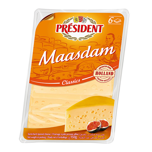 Queso President Maasdam Rebanadas 150G