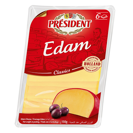 Queso President Edam Rebanadas 150G