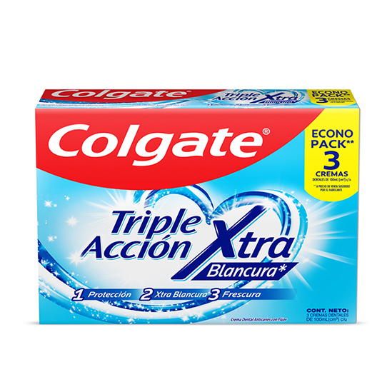 Crema Dental Colgate Tripack Triple Accion Extra Blancura 60