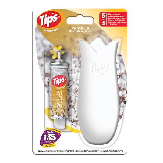Ambiental & Dispensador Tips Momentos Vainilla Besos De Algo