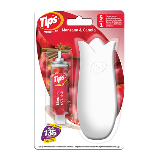 Ambiental & Dispensadortips Momentos Manzana & Canela 12 Ml.