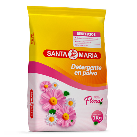 Detergente Polvo Floral Santa Maria 1 Kg.