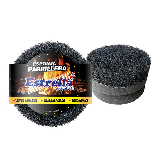 Esponja Estrella Parrillera Circular X 12 Un.