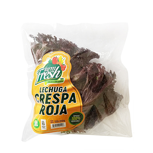 Lechuga Crespa Roja Farm Fresh 250Gr