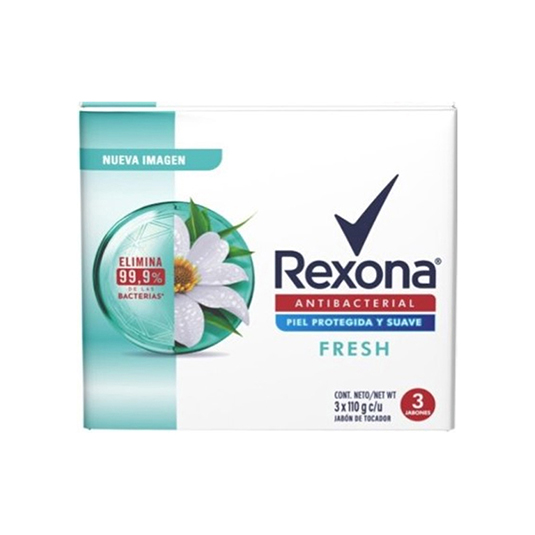 Rexona Jabon Antibacterial Fresh X3 110G C/U
