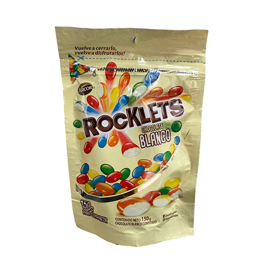Chocolate Blanco Rocklets Confitado 150 Gr
