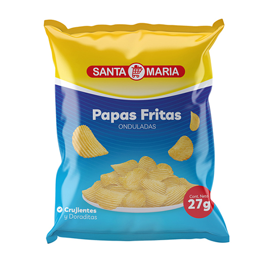 Papas Fritas Onduladas Santa Maria 27 Gramos