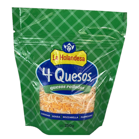 Queso La Holandesa Mix 4 Quesos Rallados 250gr