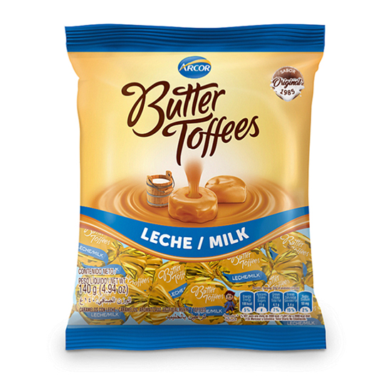 Caramelos Arcor Butter Toffees Con Leche Rellenos Con Vainil