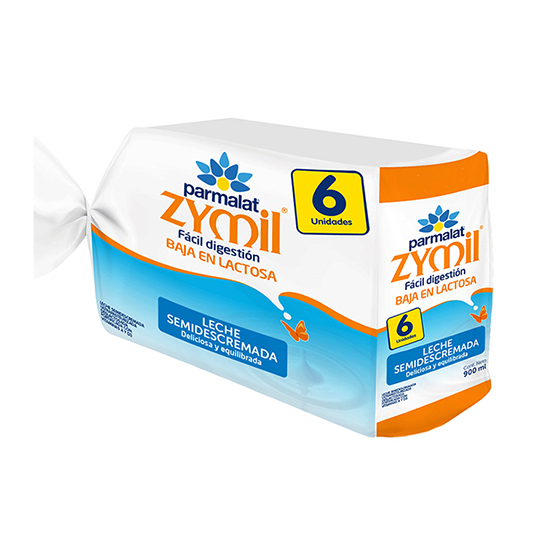 Leche Zymil Parmalat Semidescremada Con Vitaminas A Y D3 6Pa