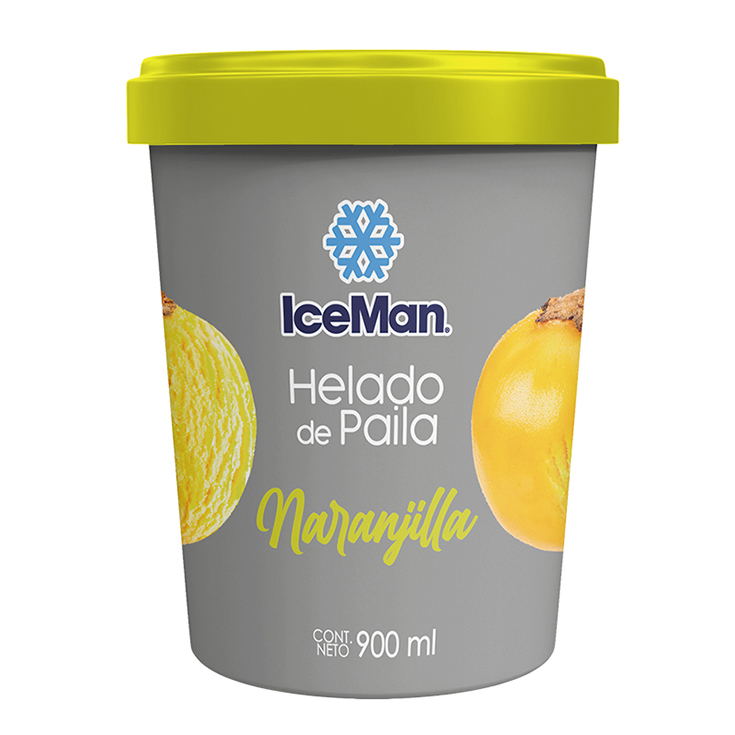Helado De Paila Naranjilla Iceman 900Ml