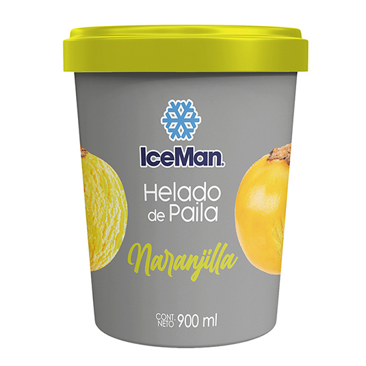 Helado De Paila Naranjilla Iceman 900Ml