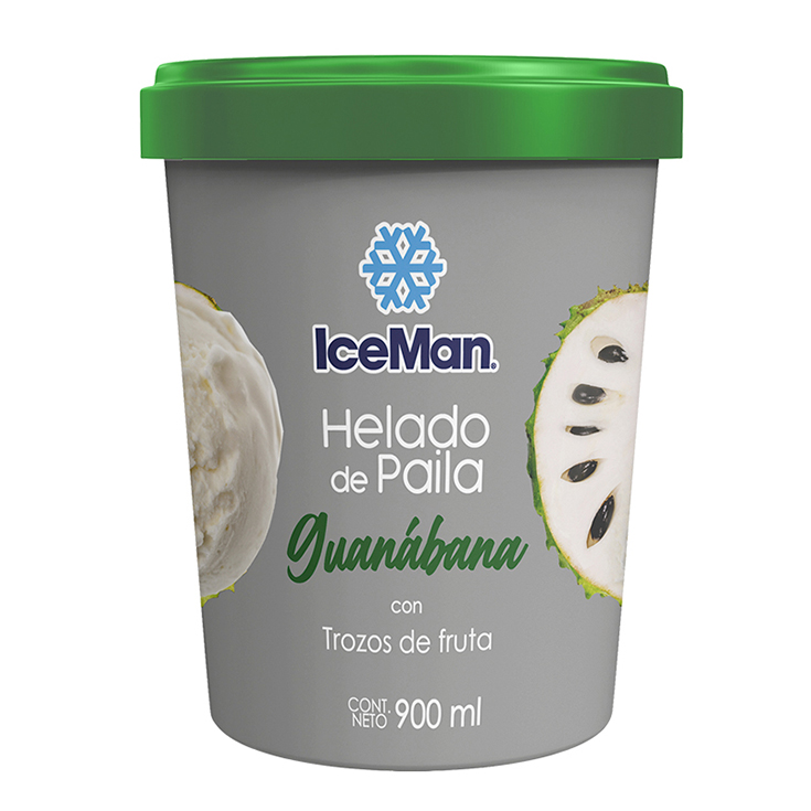 Helado De Paila Guanabana Iceman 900Ml