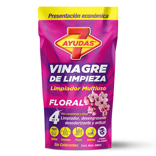 Vinagre Floral De Limpieza 7Ayudas Doypack 500Ml