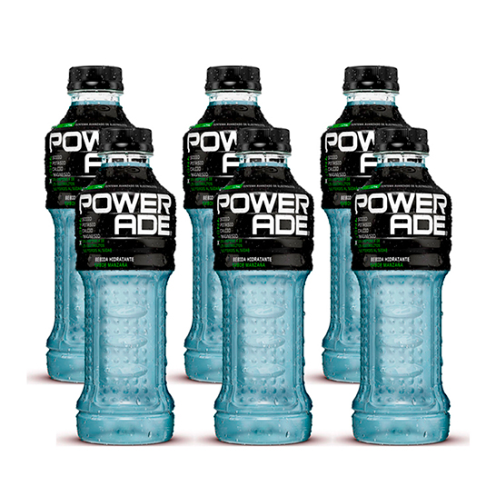Powerade 6Pack Manzana Clear 600Ml