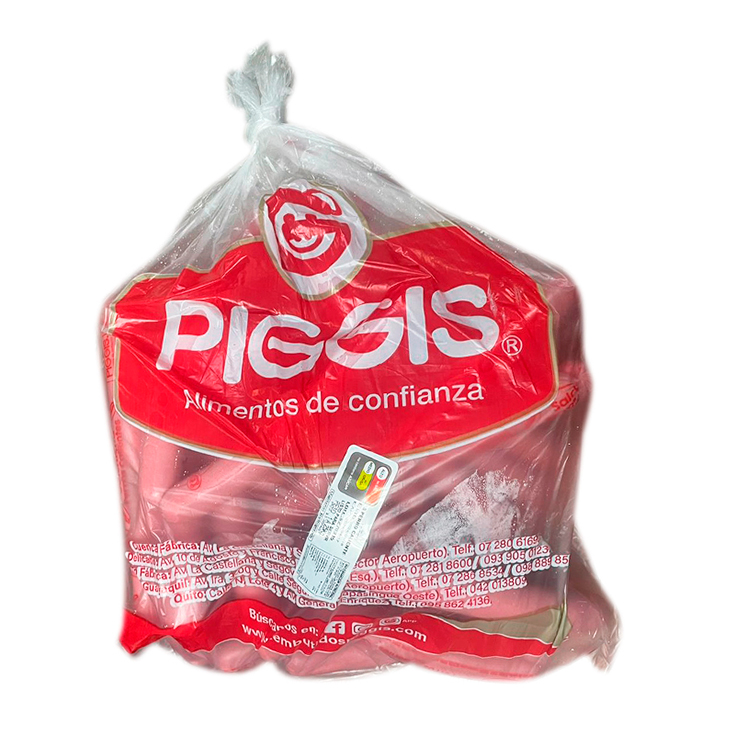 Salchicha Perros Calientes Piggis 2.27 Kg.