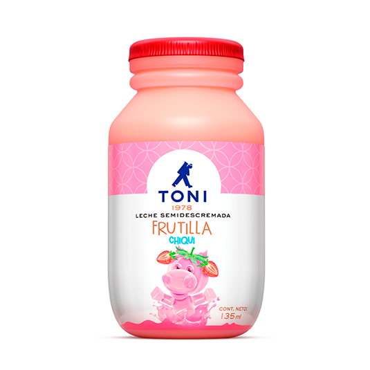 Leche Semidescremada Toni Sabor Frutilla 135Ml