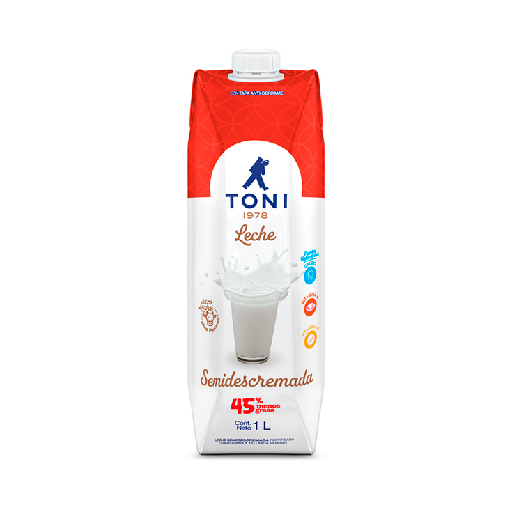 Leche Semidescremada Toni Tetrapack 1000 Ml