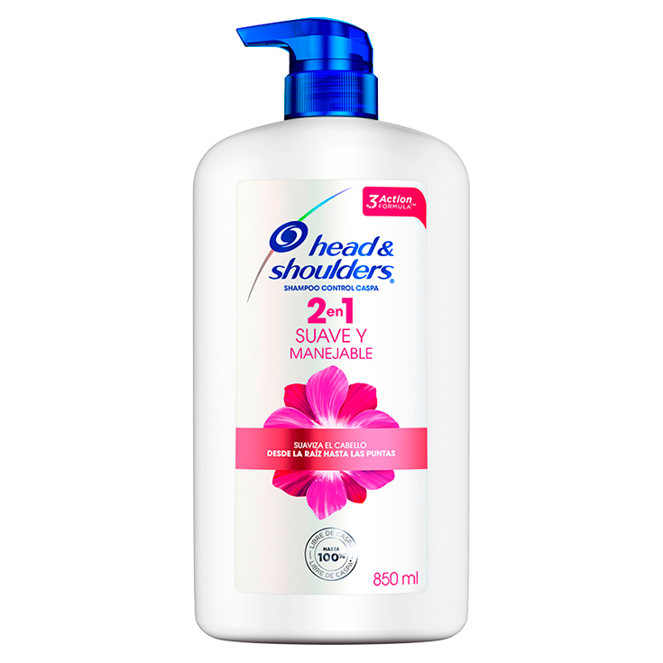 Shampoo Head & Shoulders 2 In 1 Suave y Manejable 850ML