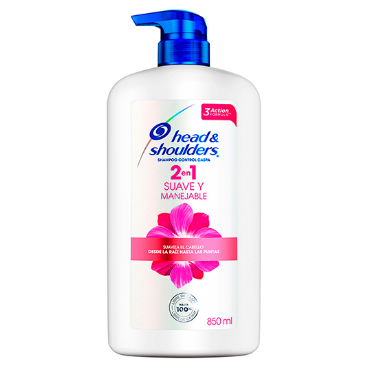 Shampoo Head & Shoulders 2 In 1 Suave y Manejable 850ML