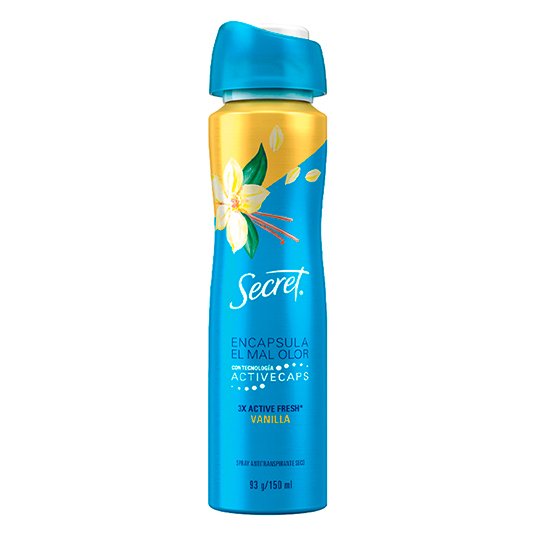 Desodorante Anti Transpirante Secret Spray Vainilla 93GR