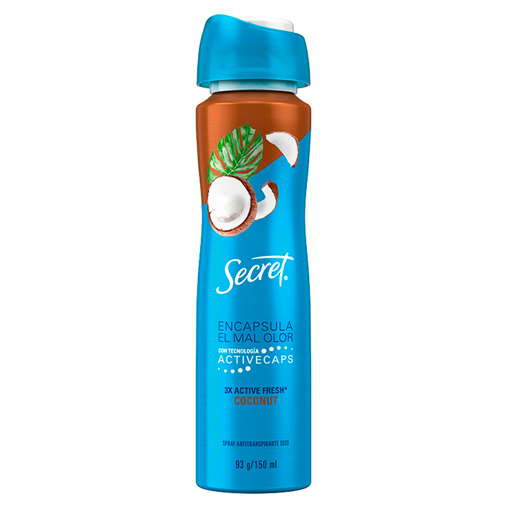 Desodorante Anti Transpirante Secret Spray Coconut 45GR