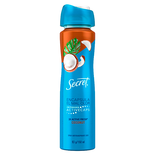Desodorante Anti Transpirante Secret Spray Coconut 45GR