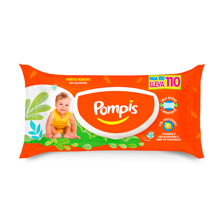 Pañitos Pompis Flowpack x110