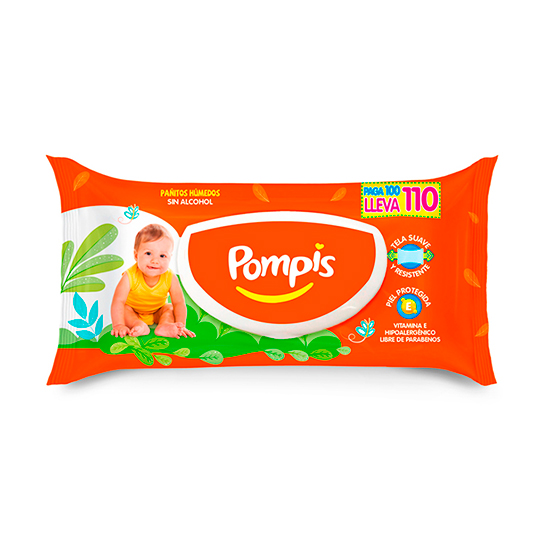 Pañitos Pompis Flowpack x110