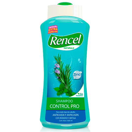 Shampoo Control Caspa y Anticaida Rencel Naturals 1L
