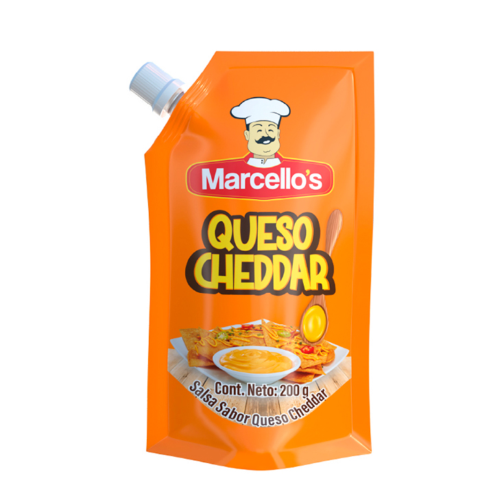 Salsa De Queso Cheddar Marcello´S Doypack 200 Gr.