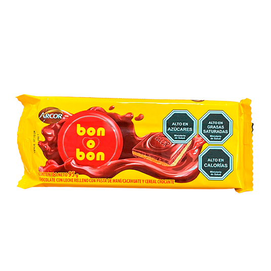 Chocolate con Leche Tableta Bon o Bon 95GR