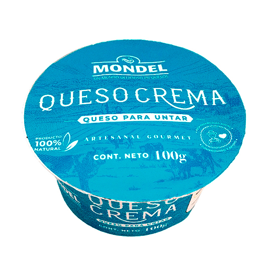 Queso Crema Natural Mondel 100 Gr.