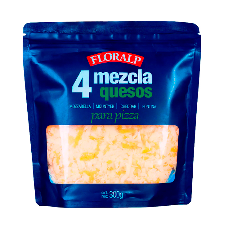 Queso Pizza 4 Quesos Floralp 300 Gr