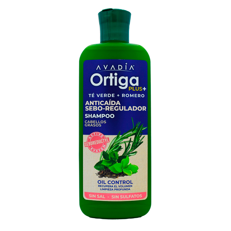 Shampoo Anticaida Seborregulador Trichogen,Ortiga,Te Verde Y